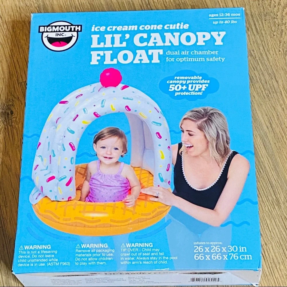 Ice Cream Cone Cutie Lil Canopy Floatie - Picture 1 of 3